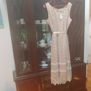 Size 16 petite Coldwater Creek antique lace dress